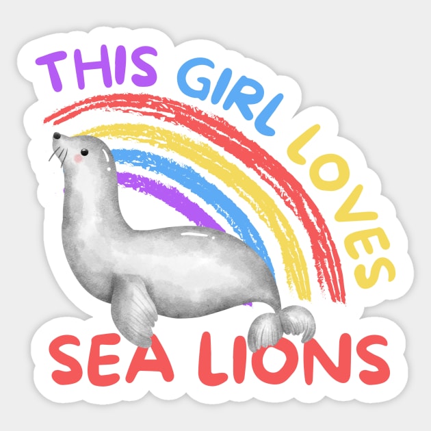 This Girl Loves Sea Lions Seal Sticker by The WYLD Tribe